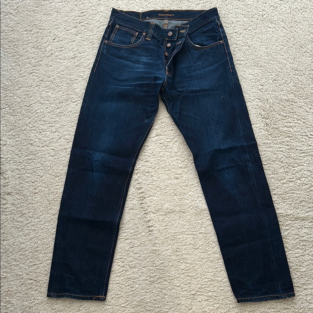 Nudie Jeans Blue Straight-Leg Denim
Thin Fin